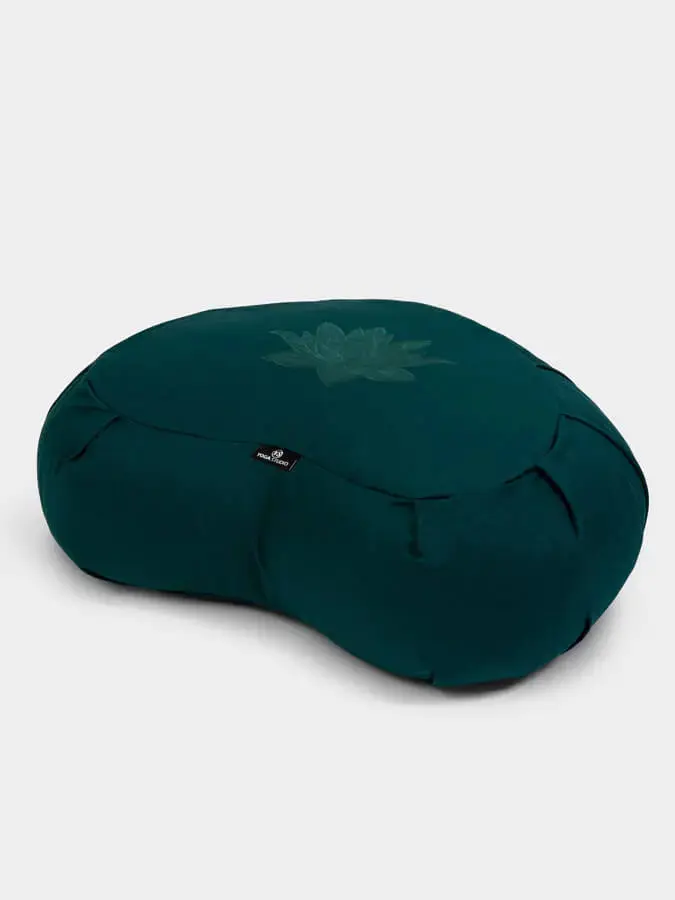 Yoga Studio GOTS Organic Cotton Crescent Lotus Zafu Buckwheat Cushion - Image 40