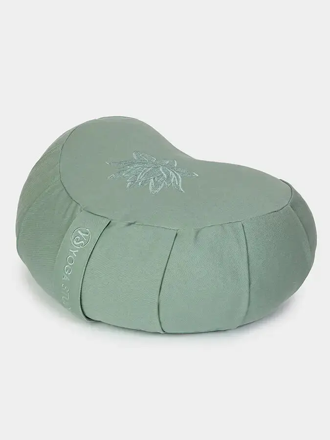 Yoga Studio GOTS Organic Cotton Crescent Lotus Zafu Buckwheat Cushion - Image 5