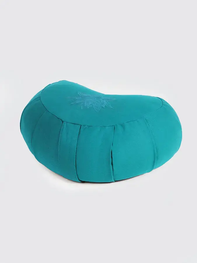 Yoga Studio GOTS Organic Cotton Crescent Lotus Zafu Buckwheat Cushion - Image 9