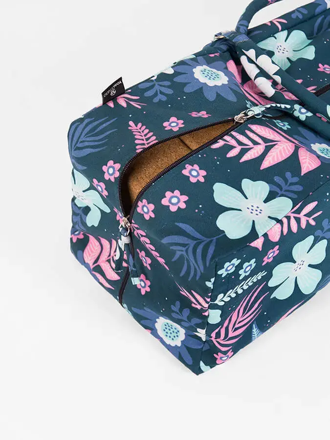 Yoga Studio GOTS Organic Cotton Designed Yoga Equipment Kit Bag - Floral Collection - Image 3