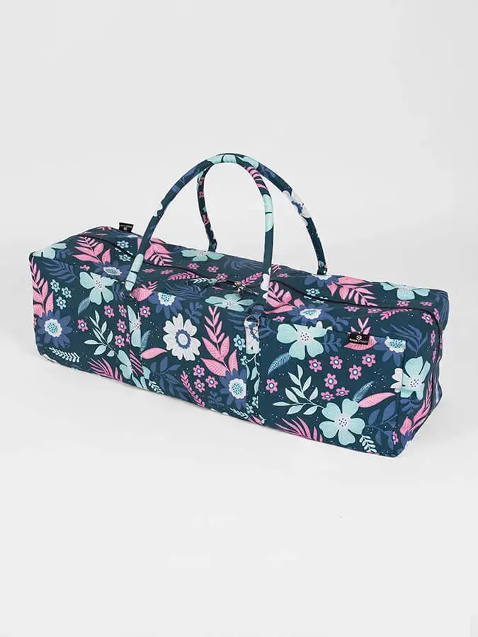Yoga Studio GOTS Organic Cotton Designed Yoga Equipment Kit Bag - Floral Collection - Image 4