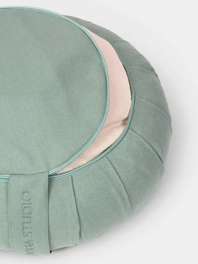 Yoga Studio GOTS Organic Cotton Round Lotus Zafu Buckwheat Cushion - Image 10