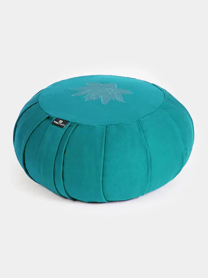 Yoga Studio GOTS Organic Cotton Round Lotus Zafu Buckwheat Cushion - Image 12