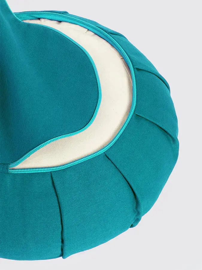 Yoga Studio GOTS Organic Cotton Round Lotus Zafu Buckwheat Cushion - Image 14
