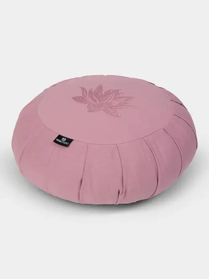 Yoga Studio GOTS Organic Cotton Round Lotus Zafu Buckwheat Cushion - Image 5