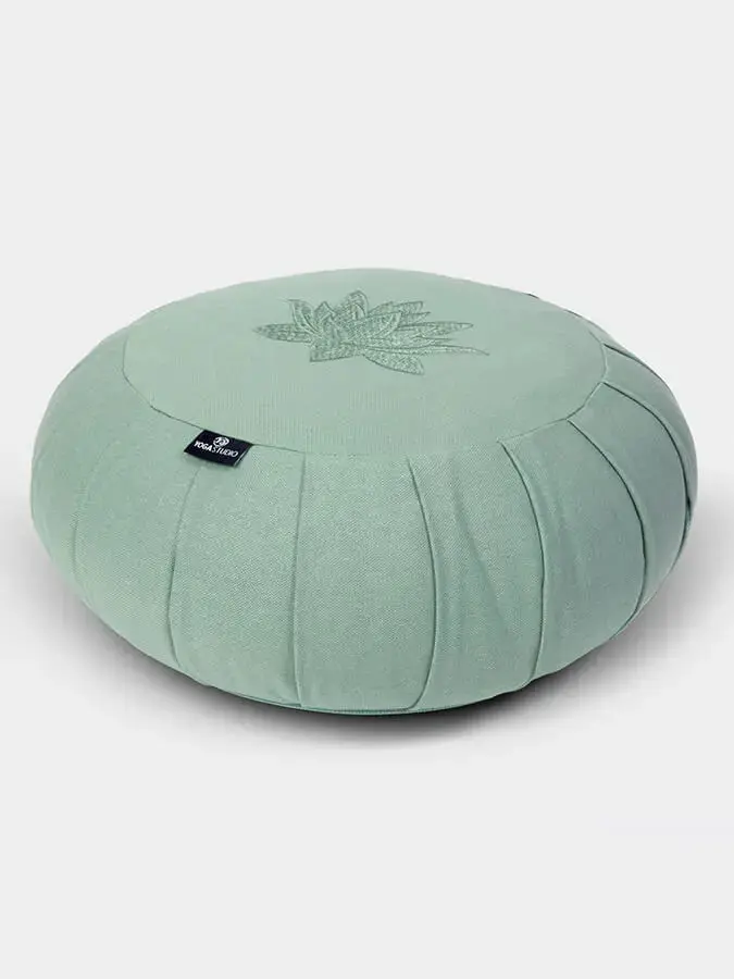 Yoga Studio GOTS Organic Cotton Round Lotus Zafu Buckwheat Cushion - Image 9