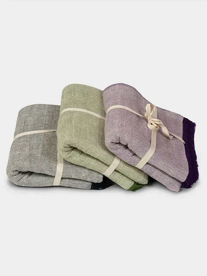 Yoga Studio GOTS Organic Cotton Two Toned Yoga Blanket - Image 13