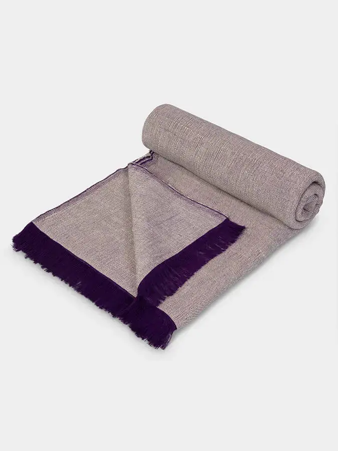 Yoga Studio GOTS Organic Cotton Two Toned Yoga Blanket - Image 2