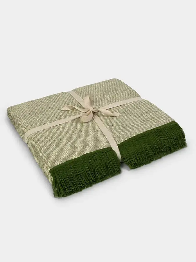 Yoga Studio GOTS Organic Cotton Two Toned Yoga Blanket - Image 5