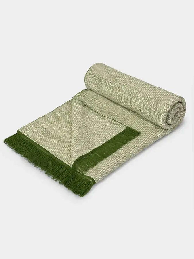 Yoga Studio GOTS Organic Cotton Two Toned Yoga Blanket - Image 6