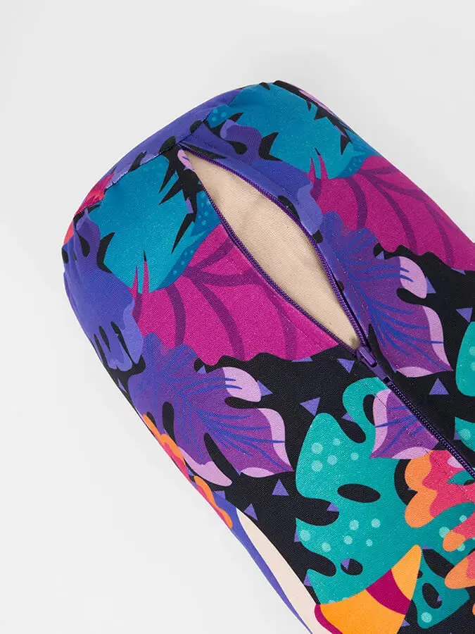 Yoga Studio Organic Buckwheat Floral Meditation Bolster Cushion - Image 13
