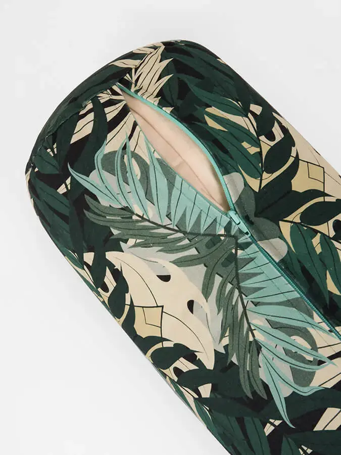 Yoga Studio Organic Buckwheat Floral Meditation Bolster Cushion - Image 7