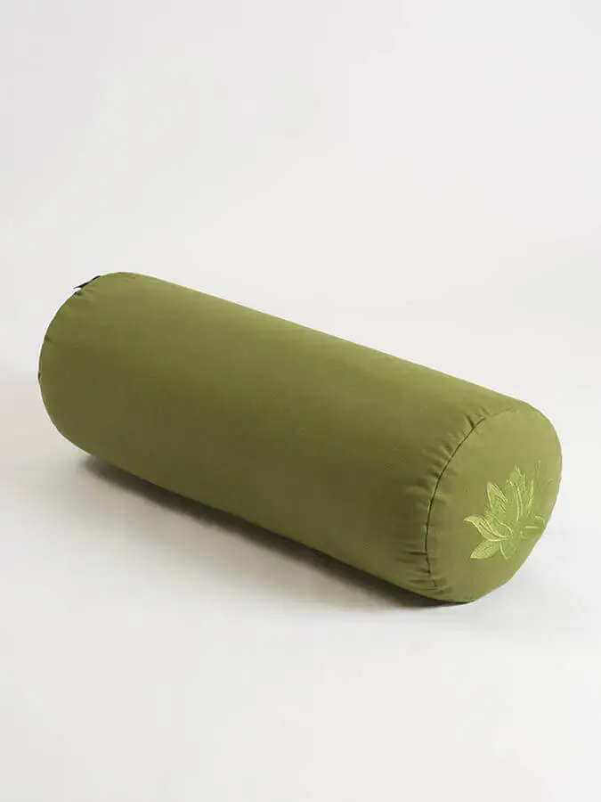 Yoga Studio Organic Cotton Buckwheat Lotus Meditation Bolster Cushion - Image 40