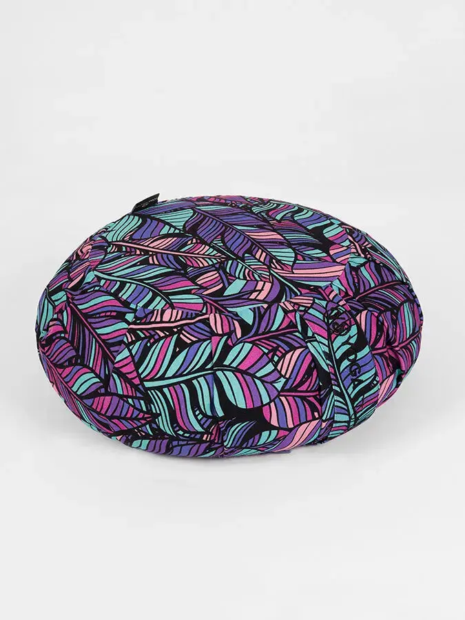 Yoga Studio Organic Cotton Buckwheat Round Floral Meditation Zafu Cushion - Image 7