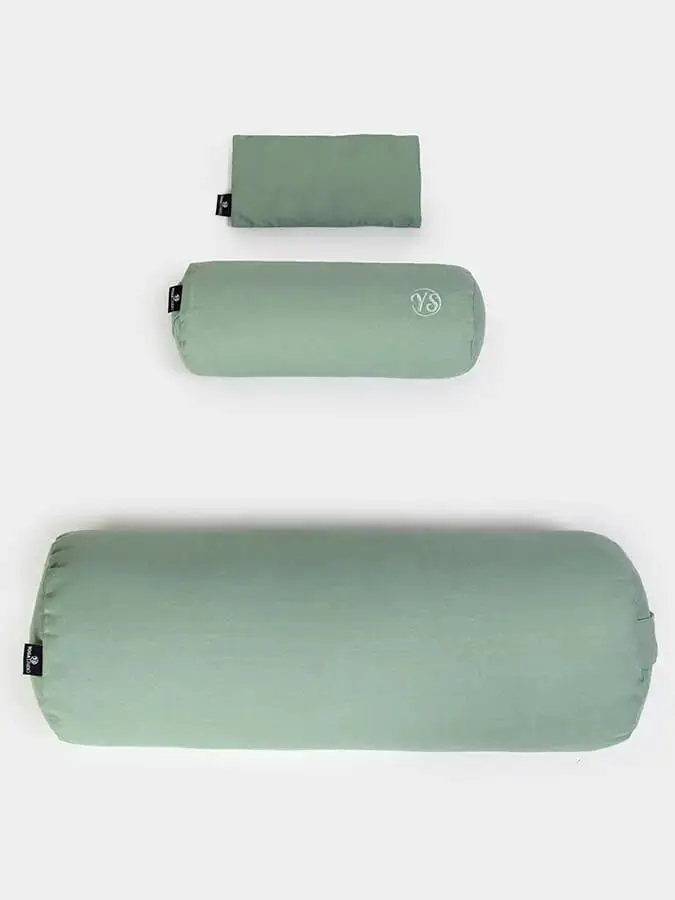 Yoga Studio Organic Meditation Bolster & Eye Pillow Set - Relax - Image 5