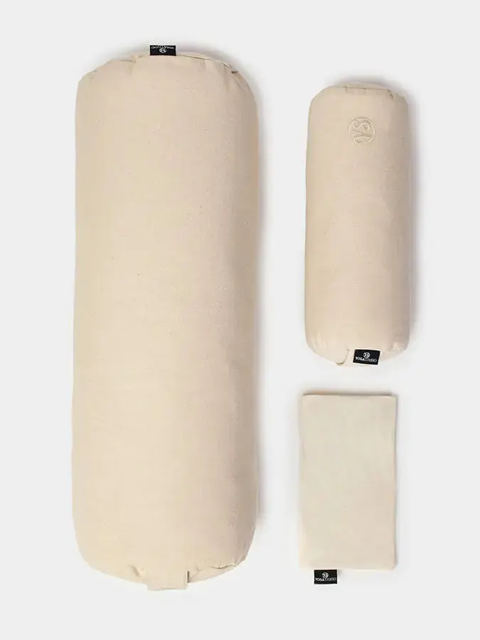 Yoga Studio Organic Meditation Bolster & Eye Pillow Set - Relax - Image 6